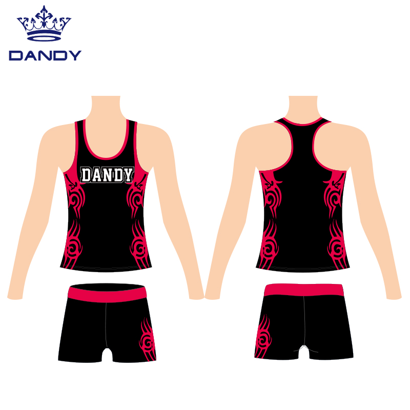 Custom sublimation cheer tank top and short