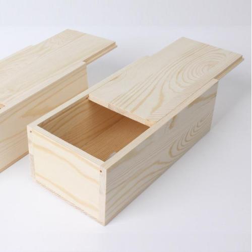 Hot Sale Natural Solid Wood Sliding Wooden Box