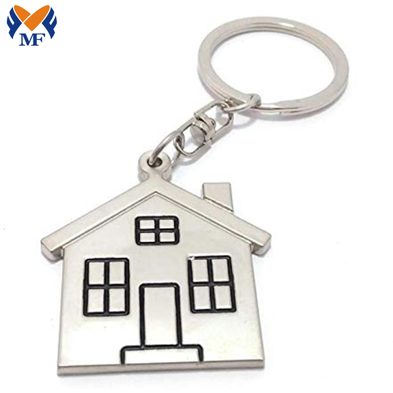 House Metal Keychain