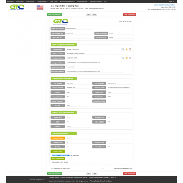 Muestra de datos de importación de la perforadora hidráulica sobre orugas de EE. UU.