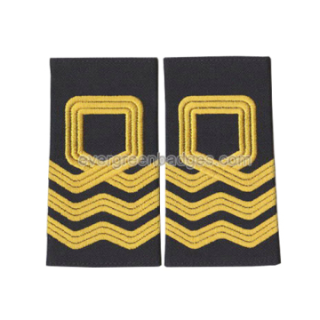 Siyah Kumaş Üst Kalite Ordu İşlemeli Epaulette