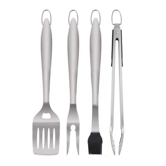JHY Hot Selling 4PCS Stainless Steel Barbecue BBQ Tools Set: Comprehensive Grilling Kit