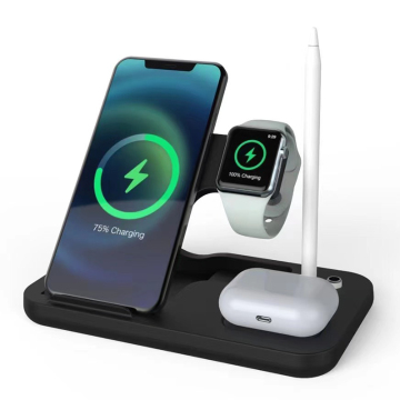 15W 4-in-1 Wireless Charger Table Stand for Phone Accessories