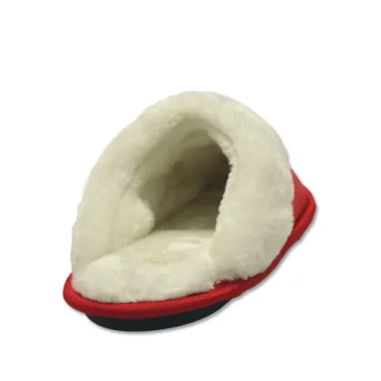 red warm house slippers for womens