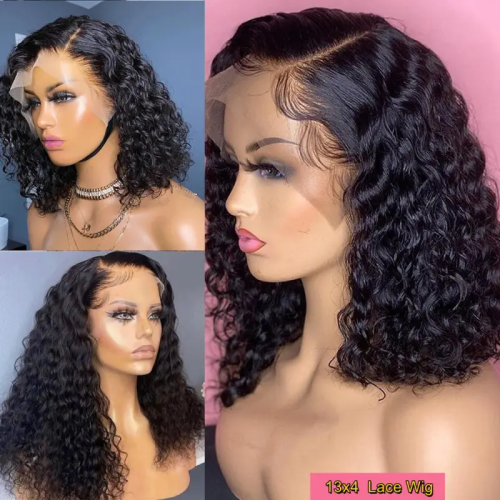 Brazilian vendors cuticle aligned virgin hair ,Pre Plucked 13*4 transparent lace curly lace frontal wig,full lace human hair wig