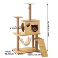 Modern Durable Luxury Cat Scratcher Tower Wooden Indoor Climbing Frame Multi Tier Lounge Condo Interactive Toy Center Carton