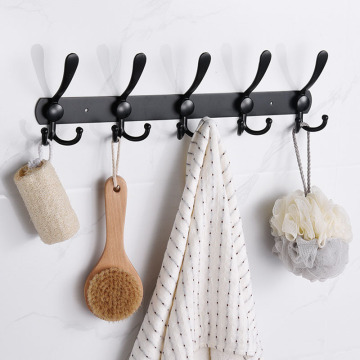 Bathroom Stainless Steel Black Coat Wall Mounted Hooks