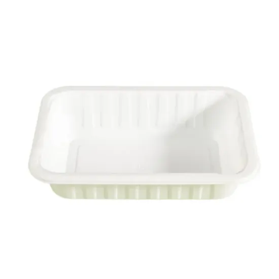 White Food Grade PP Food Serving Tray