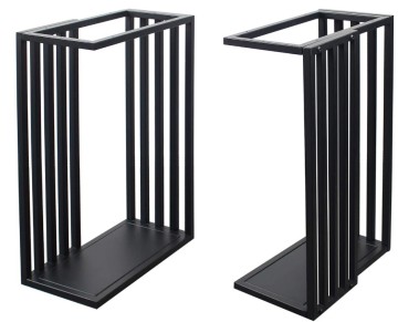 Base de mesa de acero de forma l moderna