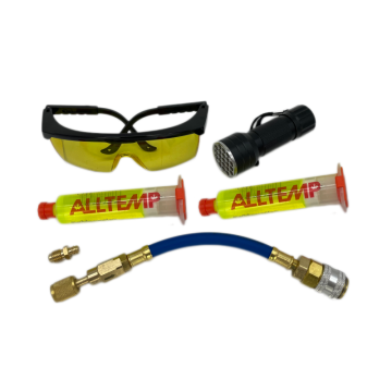 UVD Alltemp UV Hạt huỳnh quang Bộ tự động và Bộ dụng cụ phát hiện rò rỉ điều hòa không khí tại nhà với tác nhân huỳnh quang UV