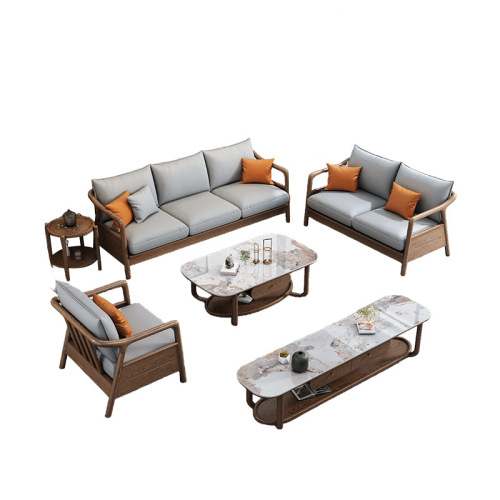 Sofa Ruang Tamu Ash Wood Amerika Utara
