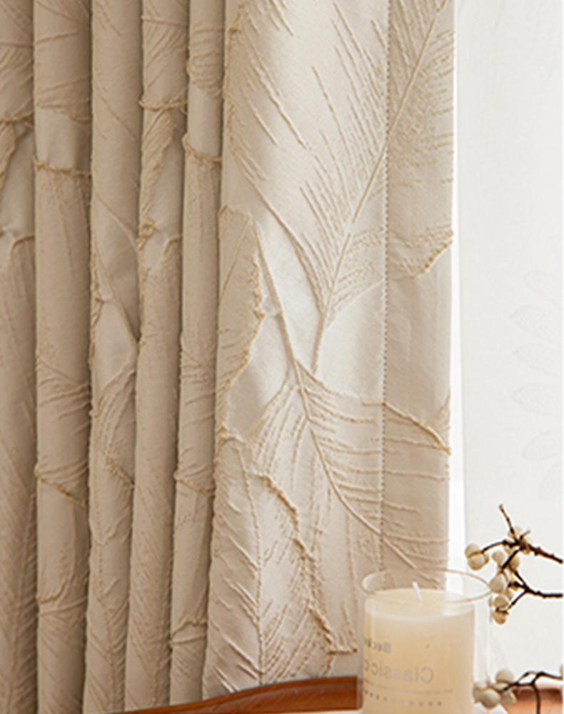 Blackout Shading Relief Jacquard Curtain