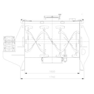 100-1000L Ss304 Horizontal Ribbon Blender