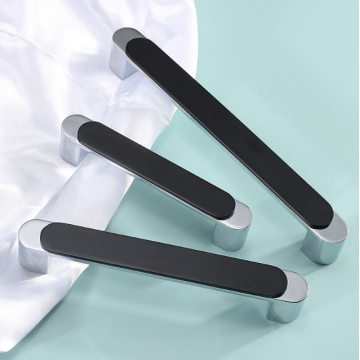 Minimalist Mat Siyah &amp; Krom Dolap Bar Kulpları