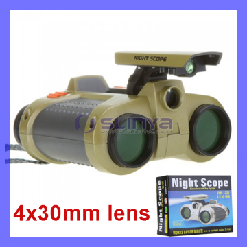 4 X 30mm Night Scope Binoculars Night Beam Vision with Pop-up Light