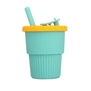 VENDA A QUENTE DE VENDA BPA ECO-FILHECIMENTO DE 250ML CHUPLA DE CAFÉ REUSTILÍVEL PORTÁTIL COM TIDA E STAW