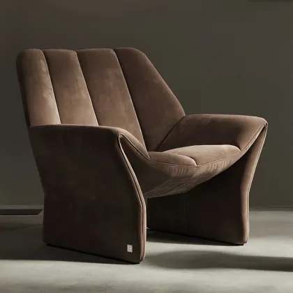 Nordic M-Shaped Leather Sofa - Casual Luxury Living Room Furniture
