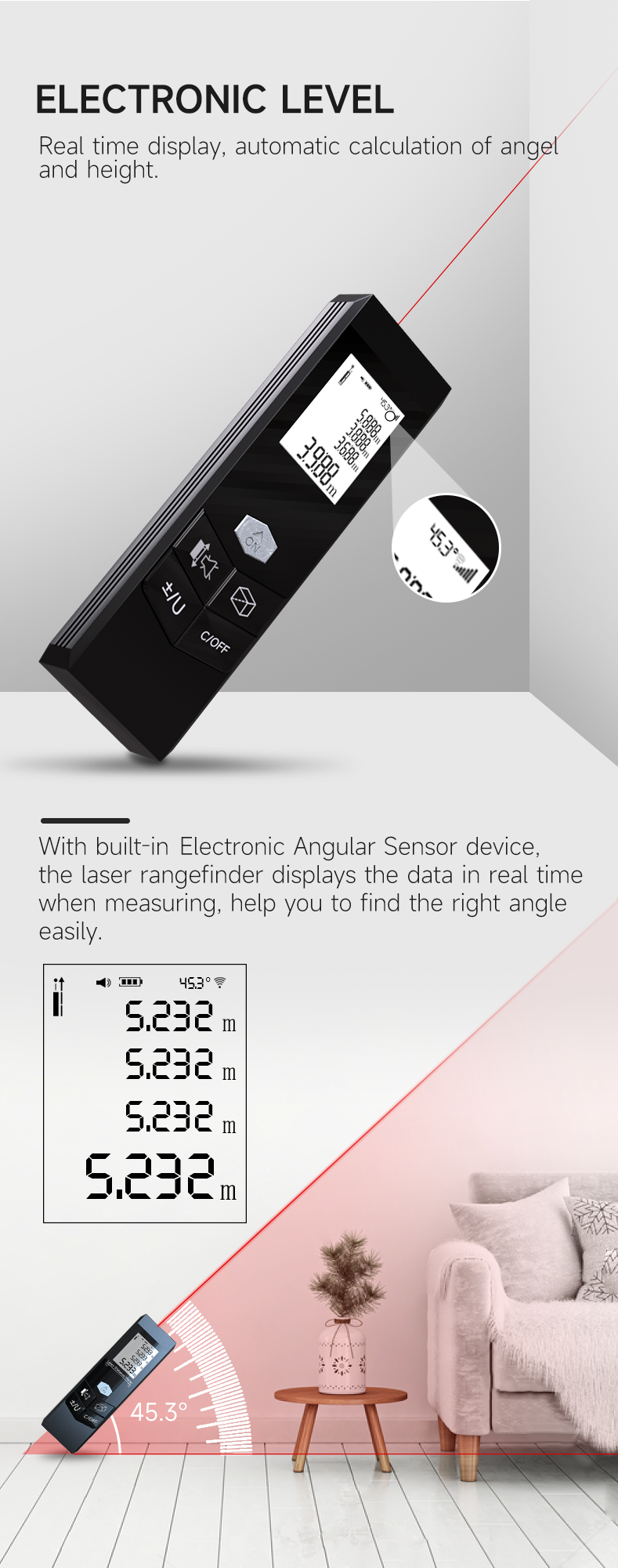 Electronic Level Laser Rangefinder 5