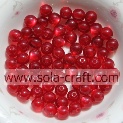 6/8/10/12 MM Großhandel Round Resin Cat Eye Beads