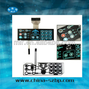Waterproof One Button Membrane Keypad Switch controller adhesive panel with windows