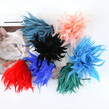 Vintage Floral Goose Feather Brooch: A Luxurious Women's Accessory for Hats, Hair, and Lapels