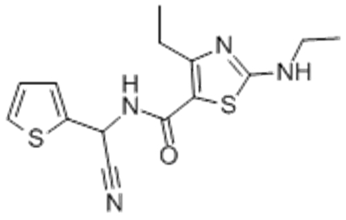 5-Thiazolecarboxamide, N-(cyano-2-thienylmethyl)-4-ethyl-2-(ethylamino) CAS 162650-77-3