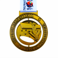 Medalla aeroespacial de giro de metal de oro antiguo