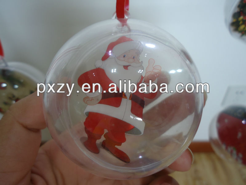 10 Size Christmas Decorations Ball Transparent Plastic Christmas