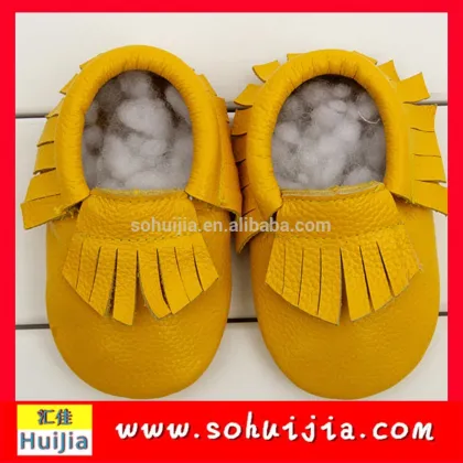 CHINA COBRA hot sell top quality fabric genuine leather wool comfortable baby won shoes kids moccasins