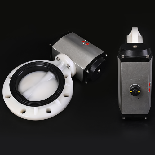 Katup Kupu-Kupu Pneumatik PVDF DN25 hingga DN300