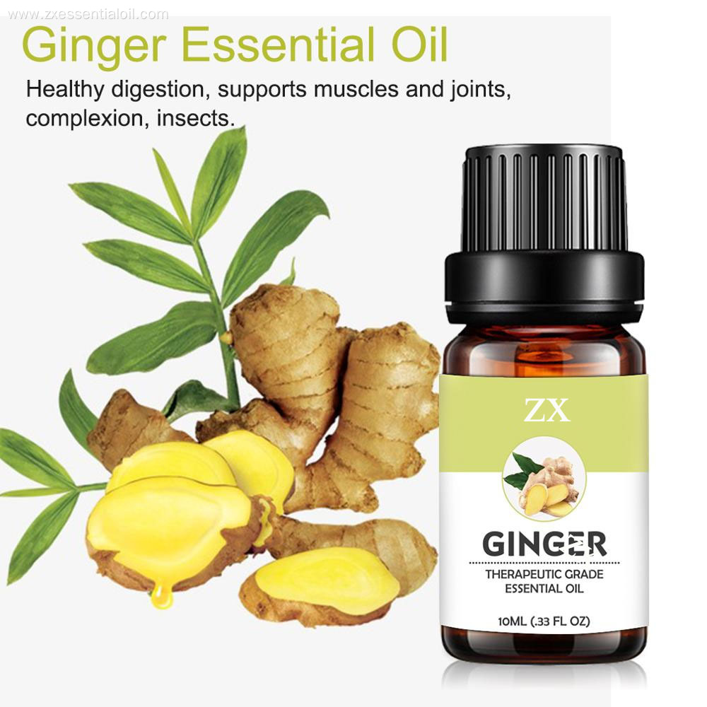 Natural cold pressed ginger essential oil for hair