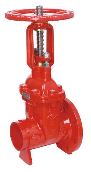 DIN Flanged x Grooved Resilient OS&Y Gate Valve