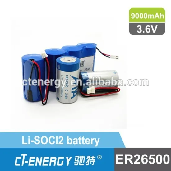 3.6V lithium primary battery ER26500 LiSOCI2 battery