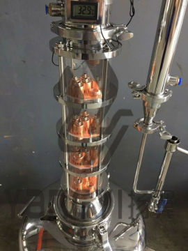 Copper Bubble Plate Glass Distillation Column Moonshine Stills for Vodka, Whiskey, Rum