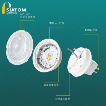 Dimmable 220V GU5.3 Aluminum MR16 LED Spotlight for Shopping Malls