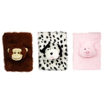 Plush Notebooks with Different Animal Designs