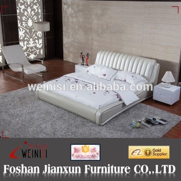 F6098 latest soft leather beds in china