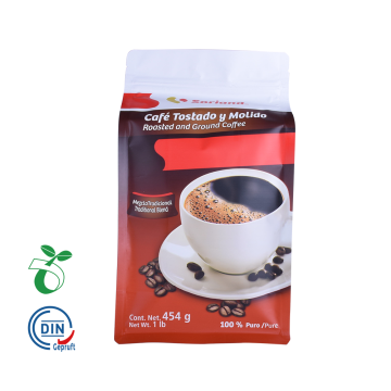 Bolsas de café compostáveis ​​biodegradáveis ​​impressas personalizadas