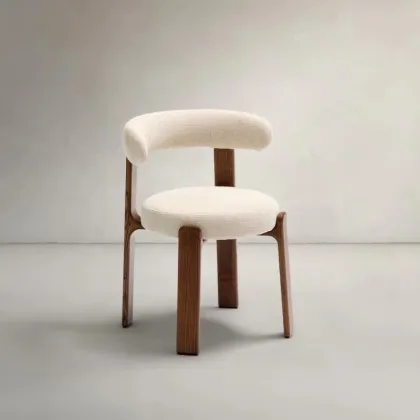 Solid Ash Wood Three-legged Chair