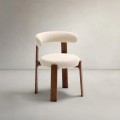 Cómoda silla de comedor con respaldo para comedor