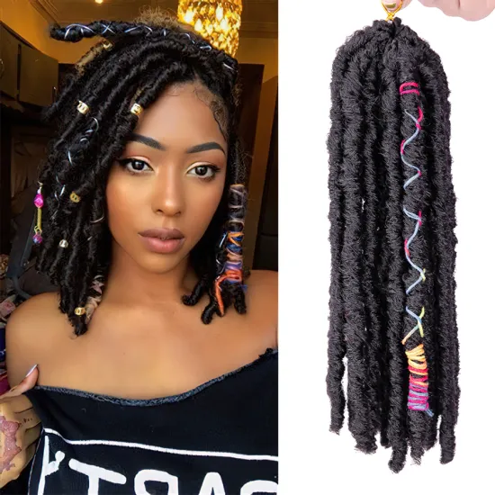 AliLeader High Quality Cheap Price Synthetic Dreadlocks Hair Attachment Goddess Faux Locs Crochet Braid Hair For African