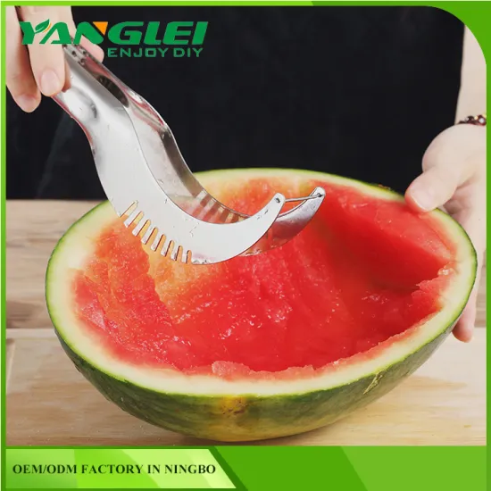 1pcs Watermelon Slicer Cutter Server Corer Scoop Stainless Steel Tool Utensils