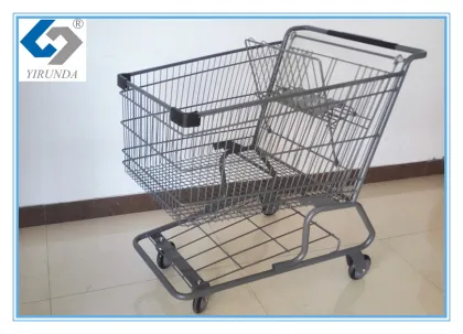 America style shopping trolley with integrated chassis
