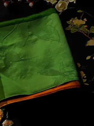 green and orange scarf