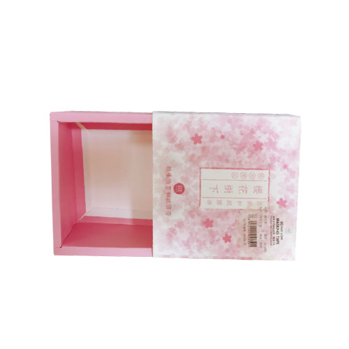 Pink folding card Packaging Paper Box with sleeve