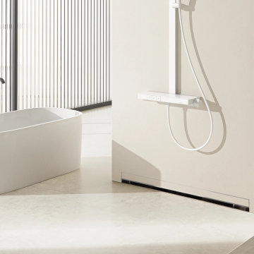 Scapolo a forma di parete a parete a livello spaziale inserto a forma di Linserica Linear Shower Drening con catcher di capelli anti-odor