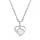 Crystal Love Heart Birthstone Pendant Gemstone Necklaces for Women