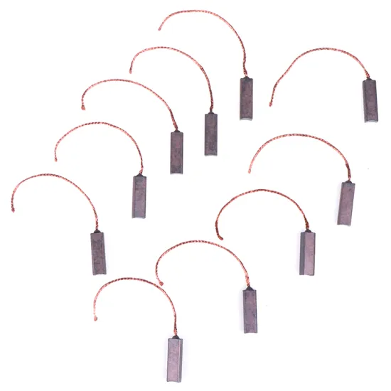 10Pcs/Lot Carbon Brushes Wire Leads Generator Generic Electric Motor Brush Replacement 4.5x6.5x20mm Wholesale High Quality