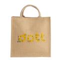 Үлкен табиғи экологиялық таза Burlap Jute Tote Beach сөмкесі