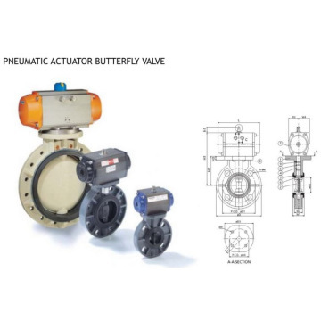 Pneumatische Actuator vlinderklep